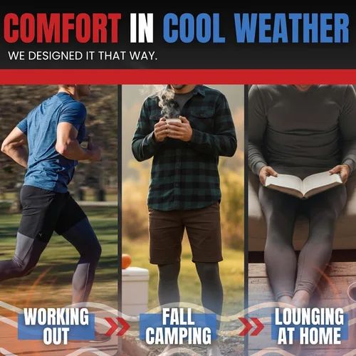 Vista 7 de Pantalones de Compresión Real Men Modal ABCD Pouch - 1 Paquete, Leggings Modales para Hombres, Pantalones de Yoga, Mallas, Capa Base para Clima Frío