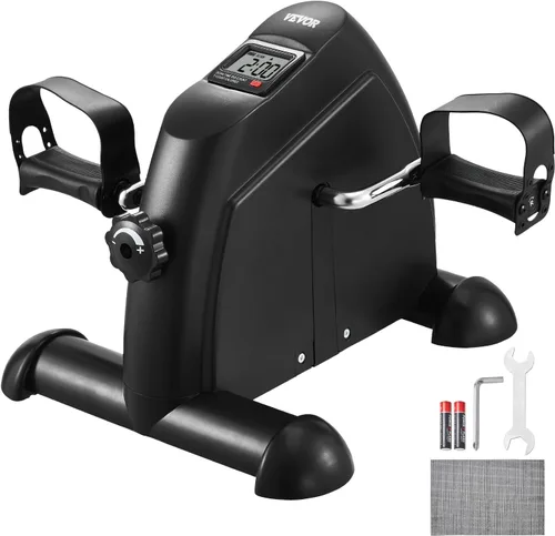 Vista 9 de VEVOR Ejercitador de pedal de bicicleta para debajo del escritorio, mini bicicleta estática para ejercicio de brazos/piernas, ejercitador de pedal