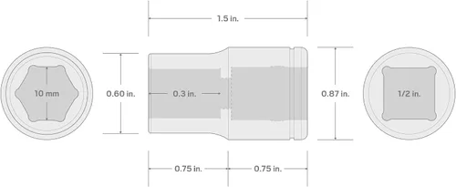 Vista 2 de TEKTON - Dado de encastre (pulgada)
