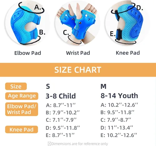 Vista 3 de Casco ajustable para niños de 5 a 16 años, equipo de protección con coderas, rodilleras y muñequeras para multideporte, patinaje, bicicleta