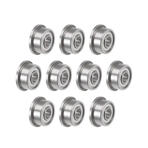 Vista 4 de Uxcell F683ZZ - Rodamientos de bolas con brida, 3 x 7 x 3 mm, acero cromado con blindaje, 10