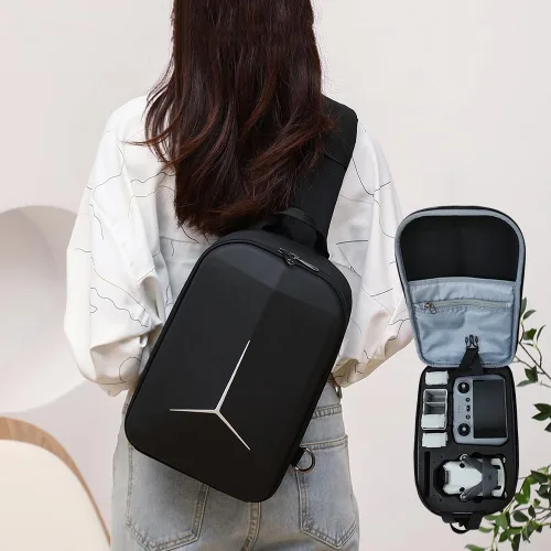 Vista 2 de Funda de transporte para DJI Mini 4 Pro, bolsa de almacenamiento, funda protectora de viaje para DJI Mini 4 Pro Fly More Combo, bolsa de hombro