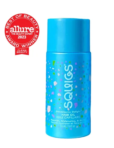Vista 2 de Squigs Aceite para el crecimiento del cabello para cabello seco y dañado, con mezcla de aceite de amla, ricino y coco para control