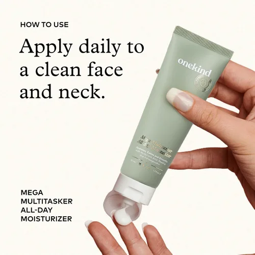 Vista 8 de Onekind Mega Multitasker Crema hidratante para todo el día, crema facial hidratante con ácido hialurónico y glicerina, hidratante antienvejecimiento