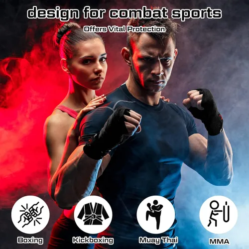 Vista 7 de Jenaai 10 pares elásticos de 180 pulgadas de boxeo de mano para artes marciales a granel, muñequeras para hombres y mujeres, kickboxing, artes