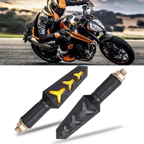 Vista 9 de JMTBNO 4 luces intermitentes universales para motocicleta, 15 luces LED intermitentes compatibles con Honda, Yamaha, Suzuki, Street Sports Bike Dirt