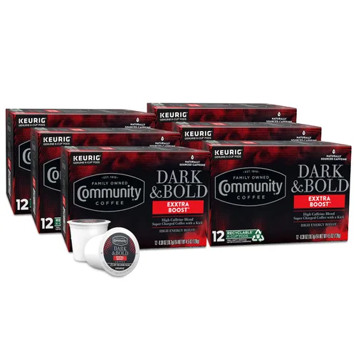 Vista 17 de Community Coffee Dark & Bold Espresso Roast - 12 cápsulas de café tostado extra oscuro, compatible con cafeteras Keurig 2.0 K-Cup, 12