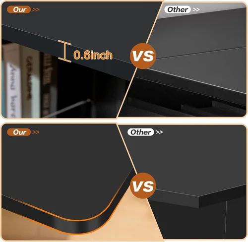 Vista 5 de Mesa de comedor plegable con cajón y estantes de almacenamiento, mesa de comedor plegable de 53" que ahorra espacio con 6 ruedas, mesa de hoja