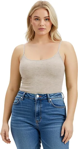 Vista 278 de Emmalise Camisola larga casual básica para mujer, con tirantes ajustables, top en capas