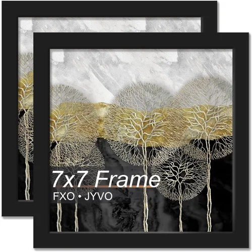 Vista 80 de Fxojyvo Marco de 4 x 4 pulgadas, marco negro para póster cuadrado de 4 x 4, peso ligero y altamente transparente, marco de 4 x 4 para pared, 1
