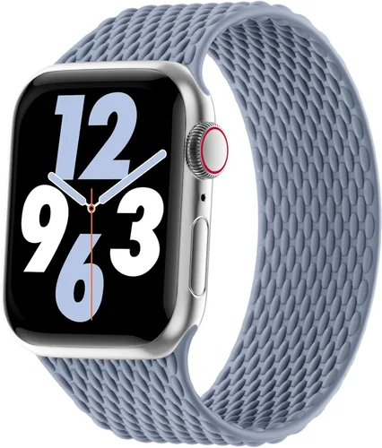 Vista 13 de Silicone Braided Solo Loop Compatible with Apple Watch Band 38mm 40mm 41mm 42mm 44mm 45mm 46mm 49mm, Stretchy Elastic Sport Strap Compatible for
