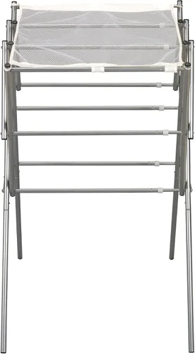 Vista 7 de Household Essentials 5175 Estante de secado de ropa plegable de metal expandible, bronce antiguo, almacenamiento