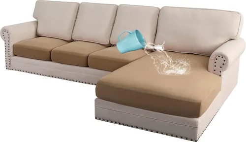 Vista 22 de H.VERSAILTEX Fundas elásticas para sillones, fundas de cojín de sofá, fundas elásticas 100% impermeables, con tela gruesa de doble forro polar
