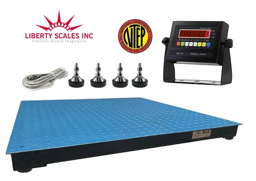 Vista 2 de Liberty LS-800-4x4 - Báscula digital de suelo para almacén industrial con certificación NTEP, legal para el comercio, 48 x 48 pulgadas, báscula