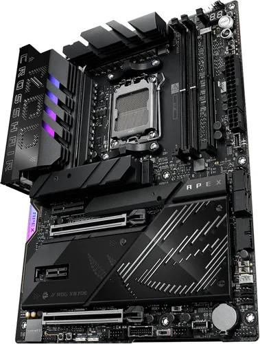 Vista 12 de ASUS ROG Crosshair X870E APEX AMD X870E AM5 ATX Placa Base, AI Avanzado Listo para PC, 18+2+2 Etapas, DDR5, Ventilador de Memoria ROG, Tarjeta ROG