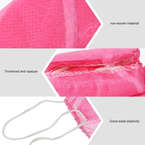 Vista 2 de Healifty 100pcs Rosa Mujeres Bragas Desechables T Espalda Bragas Tanga Sauna Briefs Spa Ropa