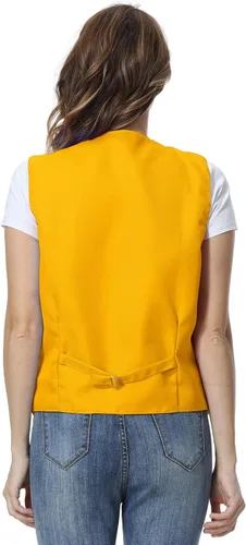 Vista 5 de TOPTIE Chaleco unisex con botones para uniforme de trabajo