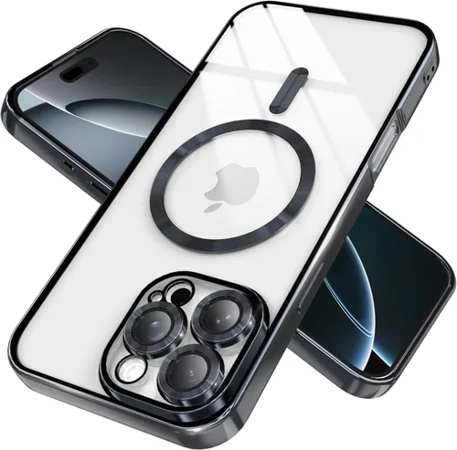 Vista 12 de IAIYOXI Funda magnética transparente para iPhone 7 con protección completa de lente de cámara, compatible con MagSafe, funda de teléfono de TPU