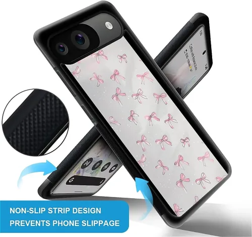 Vista 1371 de Compatible con Google Pixel 4A 5G Mobile Case Creative Acrylic Panel trasero Silicona Protección Grip especialmente diseñado para Google Pixel 4A 5G