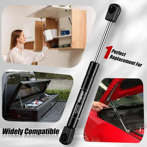 Vista 3 de Vepagoo - Juego de 2 soportes de elevación de gas de 10 pulgadas, compatible con caja de herramientas de camioneta