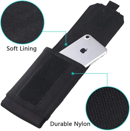 Vista 4 de Funda táctica Molle para teléfono, bolsa resistente con parche de bandera para iPhone 17 Pro Max/17 Pro/17/16 Pro Max/16 Plus/15 Pro Max/14 Pro