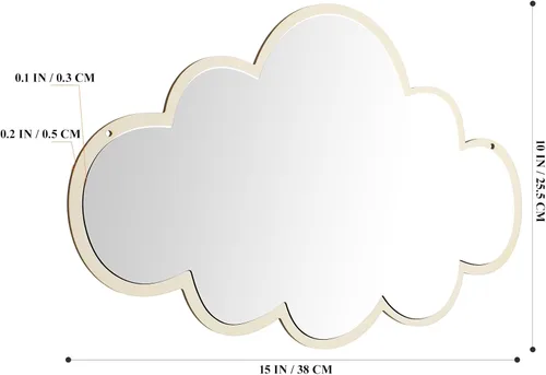 Vista 9 de FOMIYES Espejo de nube de madera: decoración de pared nórdica estilo para la habitación de los niños - Diseño ligero y seguro para dormitorio