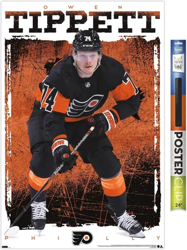 Vista 14 de Trends International NHL Philadelphia Flyers - Póster de pared Owen Tippett 23, 22.4 pulgadas de largo x 14.7 W, versión enmarcada en madera