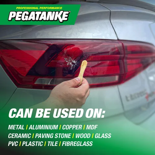 Vista 5 de PEGATANKE - Resina epoxi transparente de 2 partes Adhesivo profesional de soldadura en frío Pegamento de metal de alta resistencia para tanques