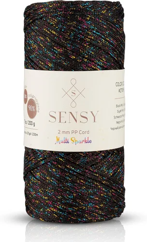 Vista 159 de Sensy Premium 2mm 229.5 metros de cuerda de poliéster 100% cordón de polipropileno Cordón de macramé 2mm Cordón para bolso de crochet Hilo