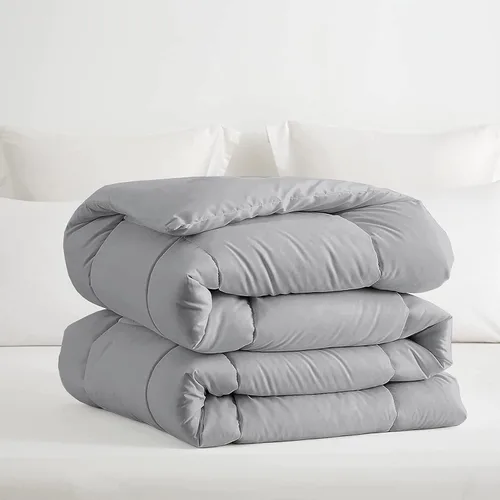 Vista 13 de PURE ECO Edredón de plumón alternativo de 1 pieza tamaño individual/individual XL, súper suave para todas las estaciones, 400 GSM, ligero, 4 lazos