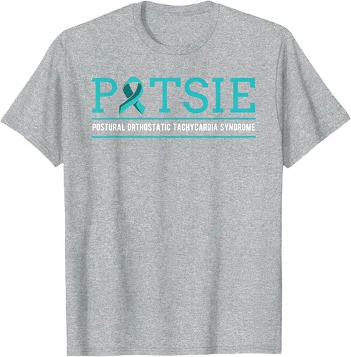 Vista 70 de POTS Dysautonomia Turquoise Ribbon Autonomic Dysfunction T-Shirt Asphalt Grey