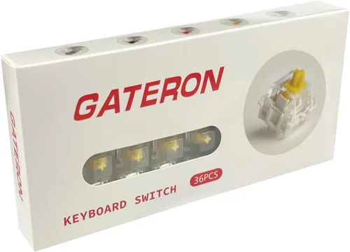 Vista 5 de Gateron - Interruptores G Yellow Pro 3.0 de 5 pines prelubricados RGB SMD lineales para teclado mecánico