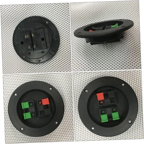 Vista 4 de 2 piezas de terminal de altavoz accesorio de poste de unión para caja de subwoofer, terminales de cable de altavoz duraderos para proyectos de audio