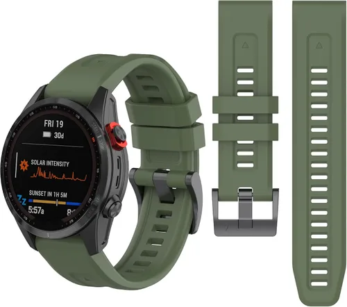 Vista 12 de Correa de reloj de silicona compatible con Garmin Fenix 7/Fenix 6 Pro/Fenix 5 Plus/935/945/Descent G1/EPIX Gen 2/Instinct de repuesto de ajuste