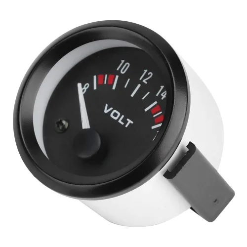 Vista 9 de Voltímetro universal para coche de 12 V, medidor de voltaje, medidor de voltaje universal, voltmetro analógico 12 V, medidor de voltaje de 2.047