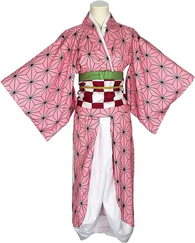 Vista 5 de Disfraz de anime para cosplay de Kamado Nezuko, capa de Halloween, unisex