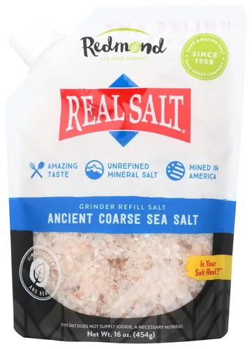 Vista 12 de Redmond Real Sea Salt - Sal natural de palomitas de maíz sin refinar, bolsa de 10 onzas