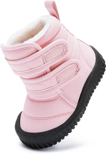 Vista 36 de BMCiTYBM Botas de nieve para bebés y niños pequeños, zapatos de invierno para niños y niñas, zapatos de bebé de piel sintética para clima frío