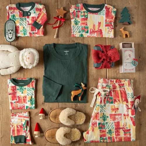 Vista 7 de Burt's Bees Baby Baby Girls' Family Jammies Matching Holiday Organic Cotton Pajamas