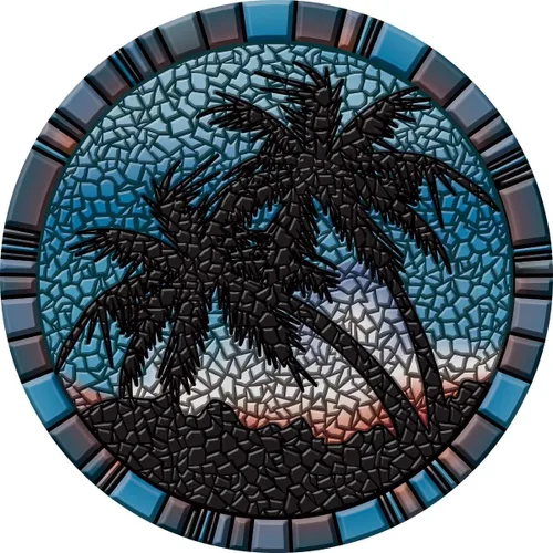 Vista 15 de Arte decorativo para piscina, tapete de piscina, más de 50 diseños, fácil de instalar y quitar