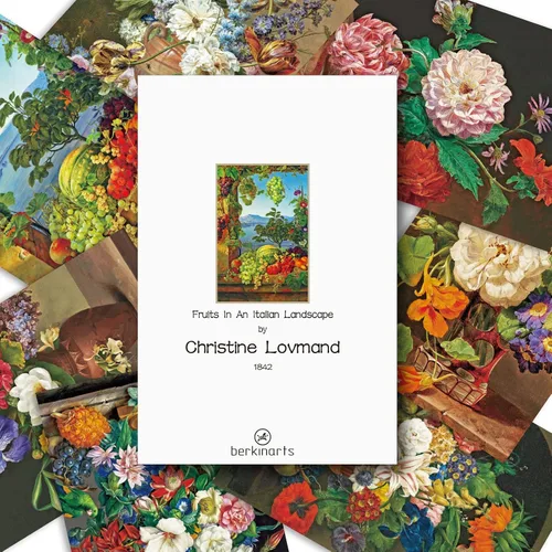 Vista 4 de Berkin Arts Paquete de 12 tarjetas de felicitación de arte clásico para todas las ocasiones con 12 sobres, flores de 4 x 6 pulgadas, varios diseños