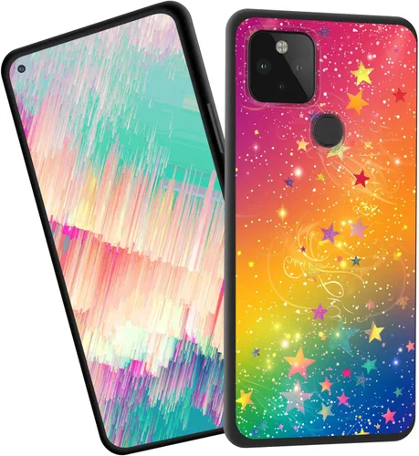Vista 72 de Funda delgada para Google Pixel 4 XL, funda delgada de silicona de TPU suave a prueba de golpes para Google Pixel 4 XL, gato negro luna estrellada
