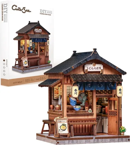 Vista 11 de CUTEBEE Kit de rincón de libros, rompecabezas de madera 3D en miniatura