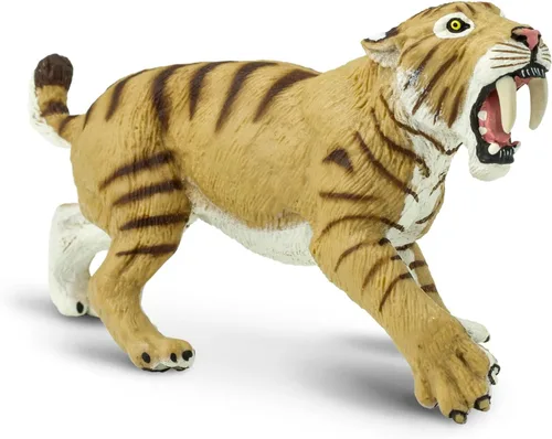 Vista 3 de Safari Ltd. Smilodon Figura de tigre dentado de sable de 4 pulgadas, juguete educativo para niños, niñas y niños a partir de 3 años
