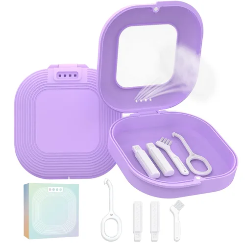 Vista 4 de HEMILAB® Estuche para Retenedor, Estuche Delgado para Alineador con Orificios de Ventilación, Compatible con Invisalign, Caja para Protector Bucal