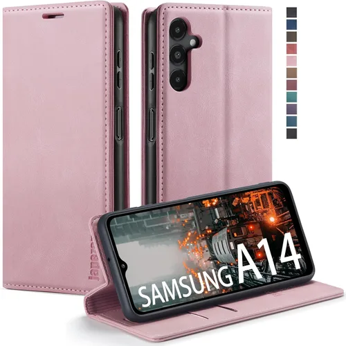 Vista 16 de Funda tipo cartera para Samsung Galaxy A12 con tarjetero [bloqueo RFID] atril magnético, funda de cuero con tapa para Samsung Galaxy A12 (negro)