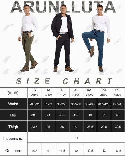 Vista 6 de Arunlluta Pantalones de nieve para hombre, pantalones de esquí resistentes al agua, pantalones de invierno para hombre, pantalones de snowboard