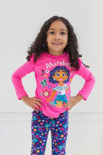 Vista 5 de Disney Encanto Mirabel Girls T-Shirt and Leggings Outfit Set Toddler to Little Kid