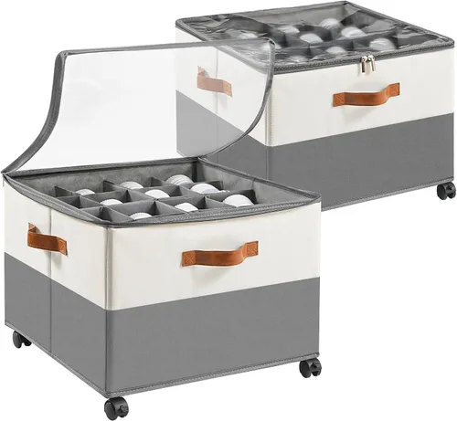 Vista 10 de INSTY Organizador de zapatos para armario con capacidad para 24 pares, contenedor plegable grande de almacenamiento de zapatos caja compartimento