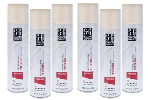 Vista 5 de Salon Grafix Hairspray Freezing Mega Hold 10 oz (10.0 fl oz) (paquete de 2)